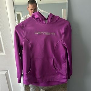 girls purple carhartt hoodie.